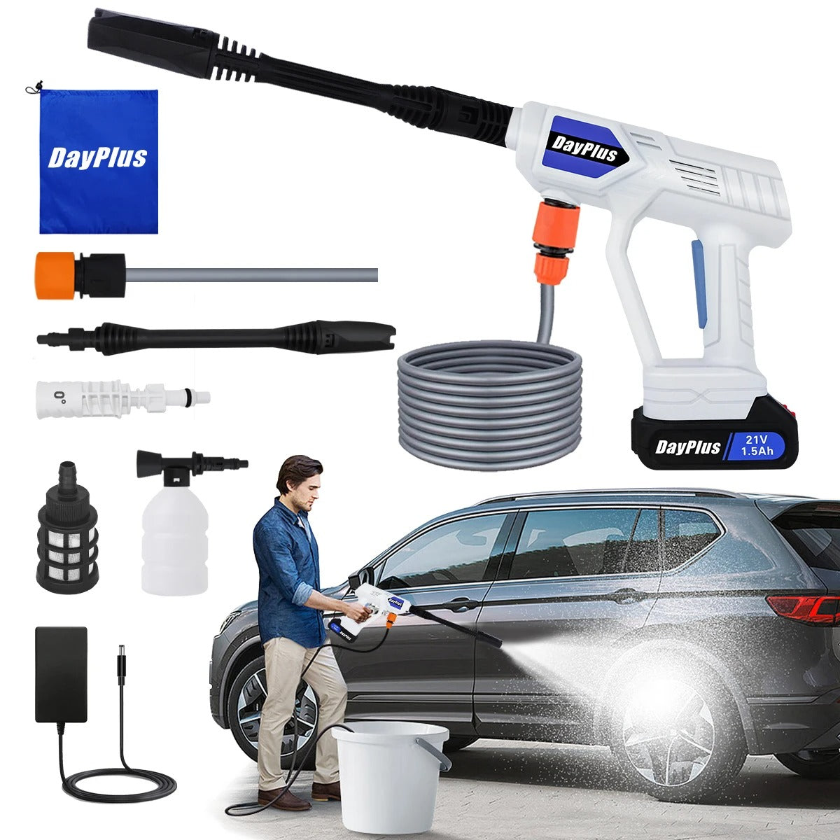 21V Power Cleaner for Car, Garden & Home